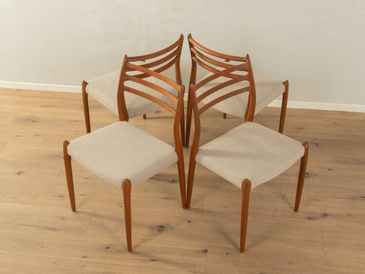 Model 78 Dining Chairs by Niels O. Moller 1960s Set of 4 for sale at Pamono