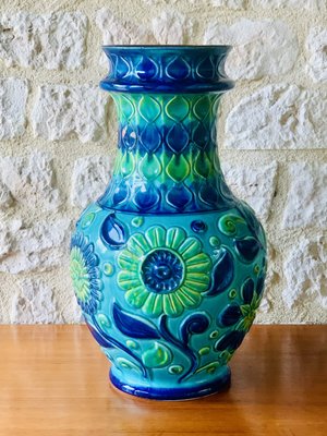 工芸品 Vintage Bay Keramik West German Vase Tall Mid-Century West German Vase from Bay Keramik, 1960s for sale