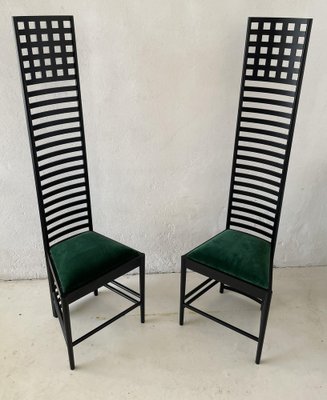 Hill House Chairs attributed to Charles Rennie Mackintosh for