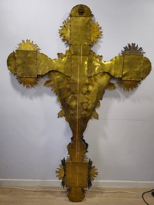 RZRHMUHN Croce Ortodossa In Lega Di Zinco - 22,9 X 8,9 Cm, Colore Oro - Ornamento Religioso Per Casa E Cerimonie