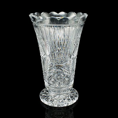 Vintage Trompetenvase, Englisch, Geschliffenes Glas, Dekorativer Blumentopf, Mid-Century, 1960er bei Pamono kaufen