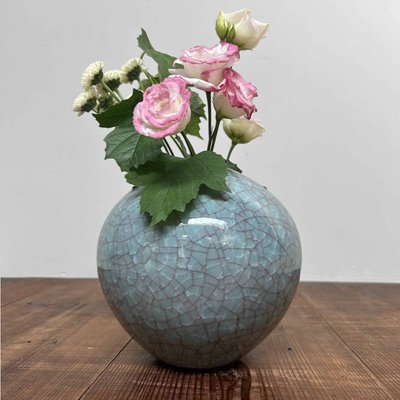 Ceramic Hagi Yaki Ikebana Flower Vase, Japan, 1980s for sale at Pamono