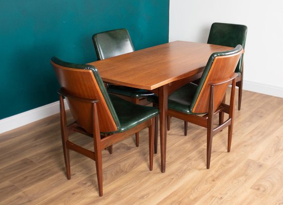 Mid-Century Extending Dining Table & Chairs from Elliots of