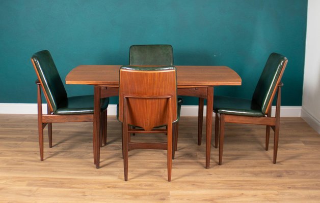 Mid-Century Extending Dining Table & Chairs from Elliots of