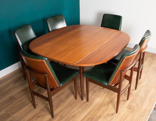 Mid-Century Extending Dining Table & Chairs from Elliots of