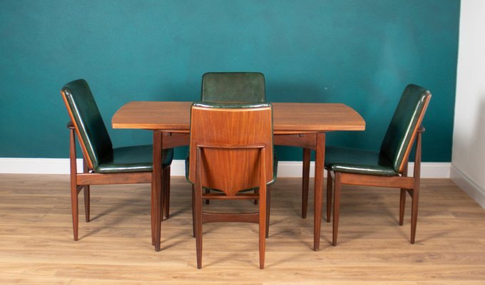 Mid-Century Extending Dining Table & Chairs from Elliots of