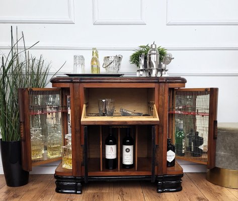 Art deco dry bar cabinet discount