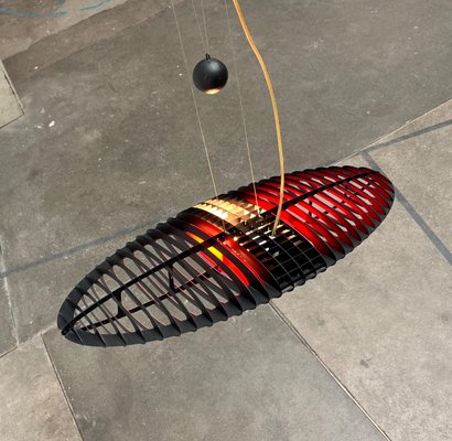 Postmodern Italian Black Titania Pendant Lamp by Alberto Meda and