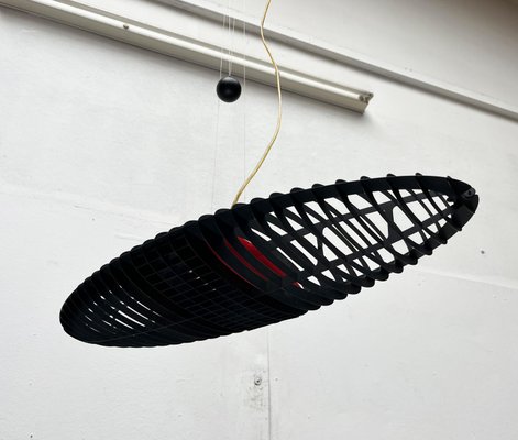 Postmodern Italian Black Titania Pendant Lamp by Alberto Meda and