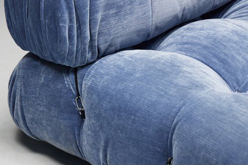 Blue Velvet Camaleonda Sofa by Mario Bellini for B&B Italia, Italy