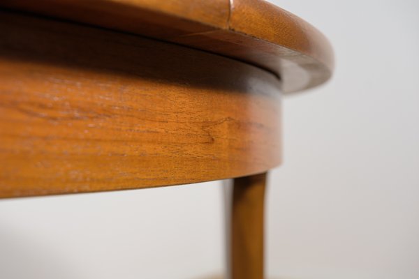Mid-Century Round Teak Extendable Dining Table from Nathan, 1960s