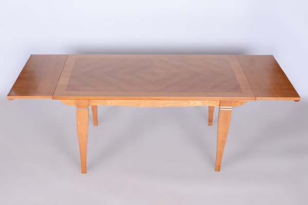 Art Deco Oak & Spruce Folding Table attributed to J. Leleu, France