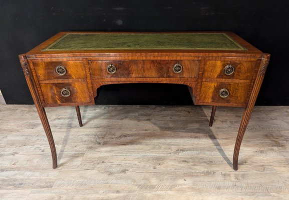 Art Deco Desk in Curved Mahogany Veneer 1920s
