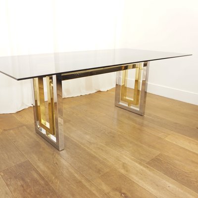 Tavolo da pranzo Regency vintage in vetro, anni '60 in vendita su