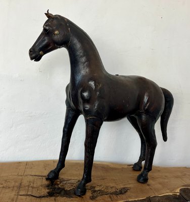 Victorian Leather Horse Sculpture, Late 19th Century for sale at