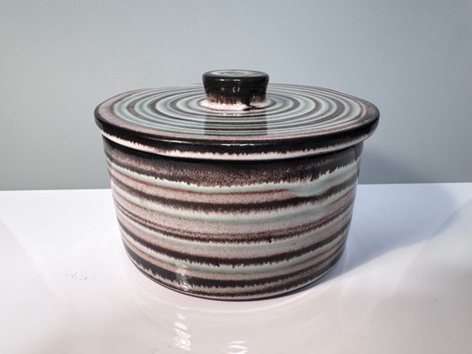 Studio Keramikgefäß mit Deckel von Monika Maetzel, Hamburg, Deutschland, 1960er