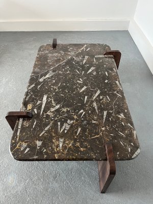 Marble Teardrop Coffee Table, 1980s for sale at Pamono