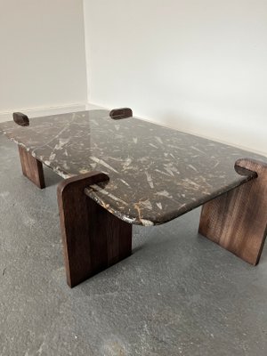 Marble Teardrop Coffee Table, 1980s for sale at Pamono