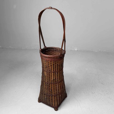 Handwoven Ikebana Flower Basket, 1950s for sale at Pamono