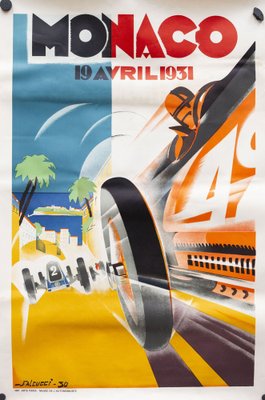 アート・デザイン・音楽 MONACO 19 AVRIL 1931 Monaco 19 Avril 1931 Poster by Robert Falcucci Manifesto, 1983 for