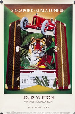 Vintage Louis Vuitton Equator Run Poster, 1993 for sale at Pamono