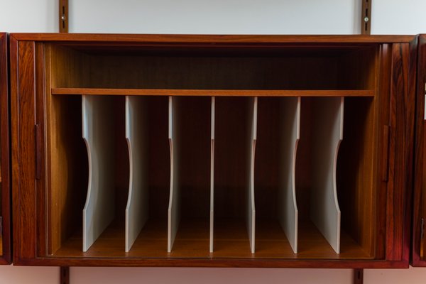 Rosewood Modular Wall Unit by Kai Kristiansen for FM Møbler