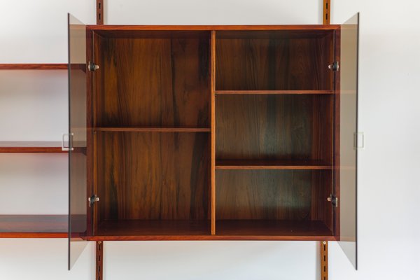 Rosewood Modular Wall Unit by Kai Kristiansen for FM Møbler, 1960s