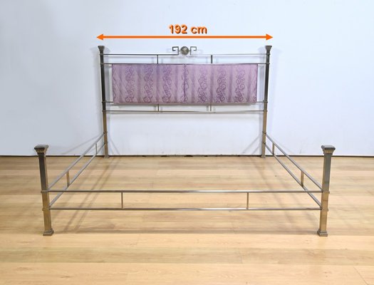 Versace Double Bed in Stainless Steel 1950s for sale at Pamono