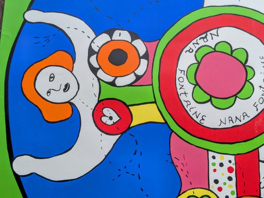 Niki De Saint Phalle, Nana Fontaine, Large Hand-Signed Lithograph