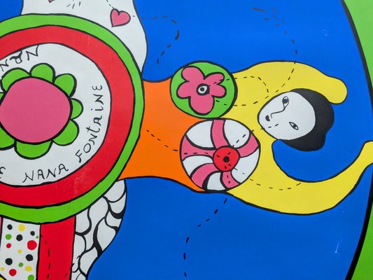 Niki De Saint Phalle, Nana Fontaine, Large Hand-Signed Lithograph