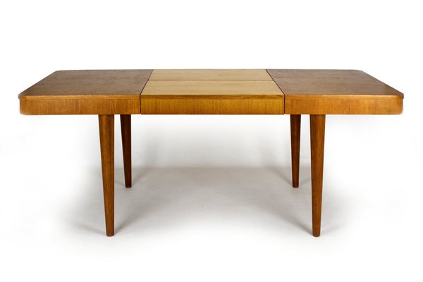 Oak Extendable Dining Table by Jindřich Halabala, 1950s for sale