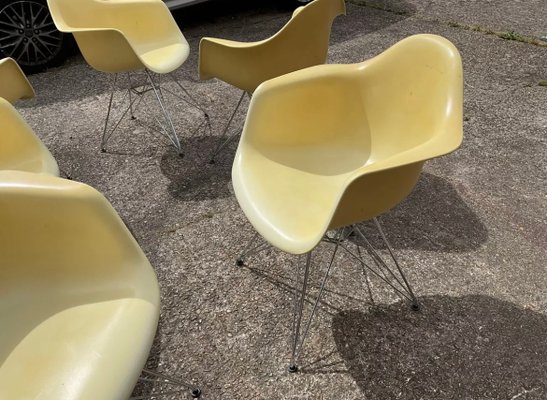 Molded Plastic Chairs by Charles Ray Eames, Set of for sale at