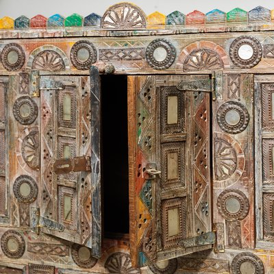 Painted Indian Dowry Chest Painted Indian Dowry Chest