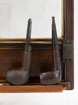Edwardian Pipe Holder in Oak, 1890s for sale at Pamono