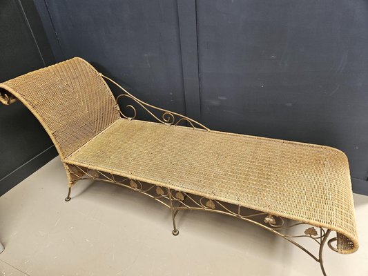 Antique wicker chaise lounge new arrivals