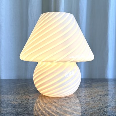 Pied De Lampe Vintage Années 70 – Verre De Murano & Laiton, 33 Cm, Style Rétro Lumineux