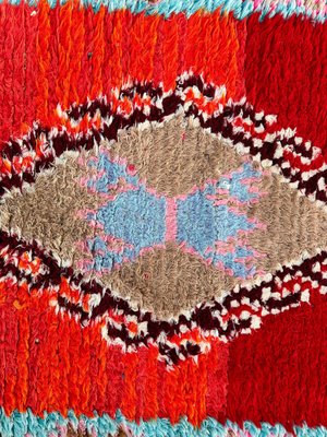 Mid-Century Berber Handwoven Boucherouite Moroccan Rug, 1980s for