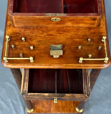 vintage cigarette table Antique Smoking Table, Smoking Table, Side With Drawer, Wooden Table, Handle Table, Home Decor Triangular 1920 Chairside Table, Humidor