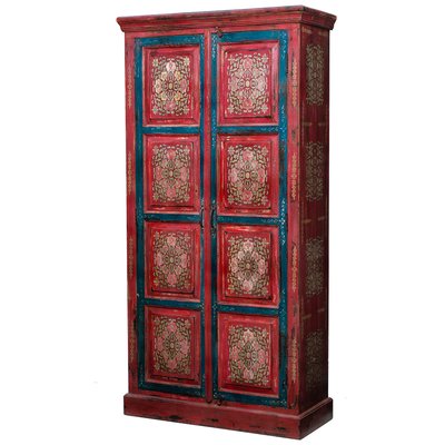 Vintage Red Painted Cabinet 1920s