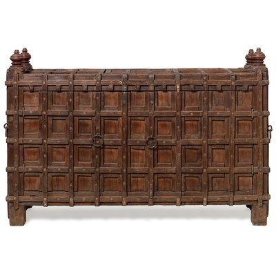 Painted Majus Dowry Chest From Gujarat- 19thC Painted Majus Dowry Chest From Gujarat- 19thC