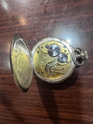 Montre De Poche Ancienne En Argent Massif Pour Homme - État Non Fonctionnel - Style Gents
