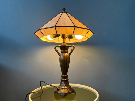 Art Deco Stained Glass Table Lamp for sale at Pamono
