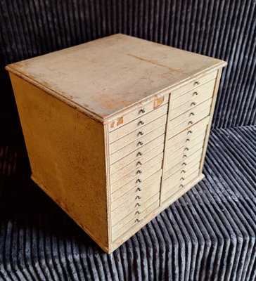 Small Antique Drawer Cabinet with 26 Drawers in Spruce, 1900s for
