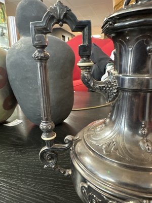 Théière à Fond Plat Napoléon III De Style Louis XV En Argent 925 Poin 75760