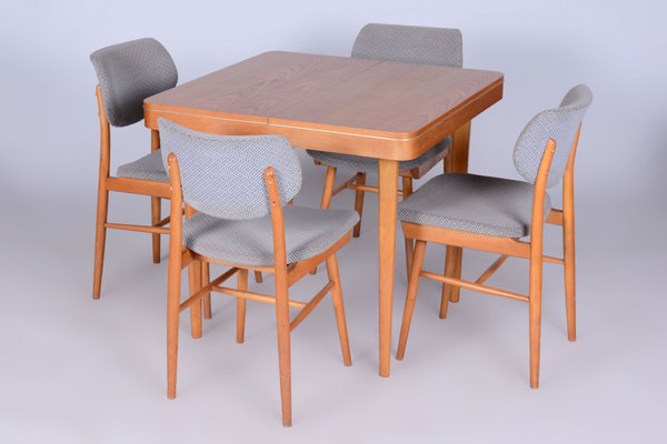 Mid-Century Folding Table in Oak attributed to Jitona Sobeslav