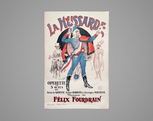 Vintage Denis Bermond French Exhibition Poster Vintage Denis Bermond French Exhibition Poster