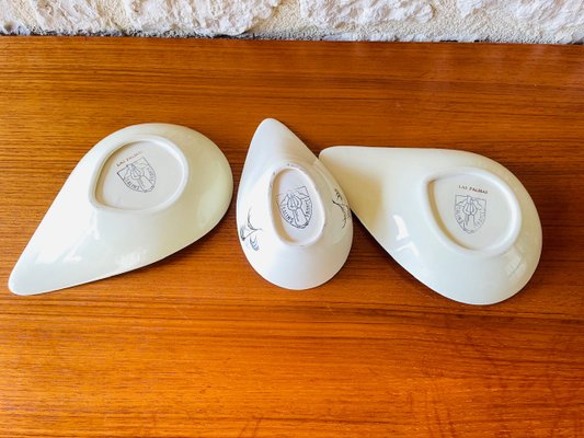 Vintage French Ceramic Appetizers Dishes from Salins, 1960s, Set