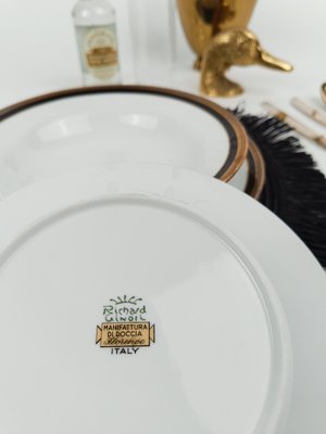 China Dinner Service attributed to Richard Ginori, 1980s, Set of