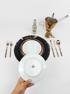 China Dinner Service attributed to Richard Ginori, 1980s, Set of