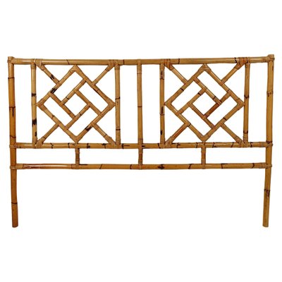 Mid-Century Bett Kopfteil aus Bambus & Rattan im chinesischen Chippendale  Stil, 1970er bei Pamono kaufen